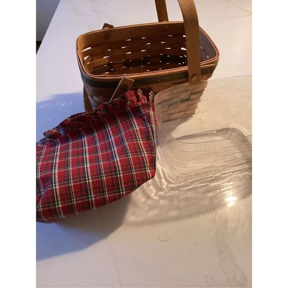 Longaberger 1992 Christmas Collection Season Greetings Basket with Insert Liner - Picture 7 of 10